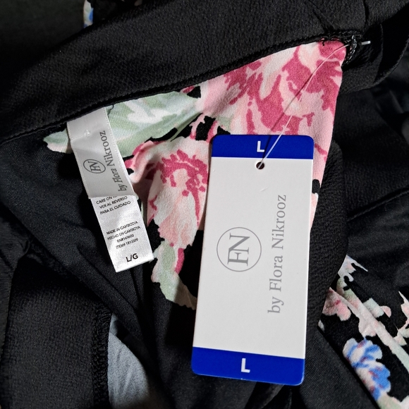 Flora Nikrooz Womens Set Super Soft Satin Trim Pj's Sleep Loungwear Sz. L - Picture 9 of 11